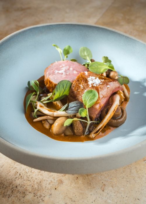 Sertésszűz Bakonyi Mártással, Savanyított Gombával